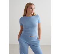 Aim'n - Mist Ease - T-shirt blu a coste a maniche corte 42