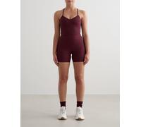 Aim'n - Pantaloncini midi tecnici color ciliegia a coste-Rosso 38