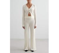 Aim'n - Pantaloni bianco mandorla traforati 42