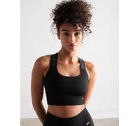 Aim'n - Reggiseno a coste nero a sostegno elevato 38