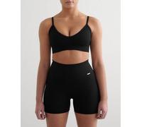 Aim'n - Reggiseno nero a coste senza cuciture con scollo profondo 40