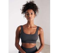 Aim'n - Reggiseno senza cuciture a coste color grigio ombra 40