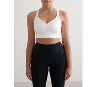 Aim'n - Reggiseno tecnico contenitivo a coste bianco 38