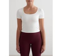 Aim'n - T-shirt a maniche corte tecnica bianca a coste-Bianco 42