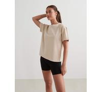 Aim'n - T-shirt squadrata beige café au lait-Neutro 38