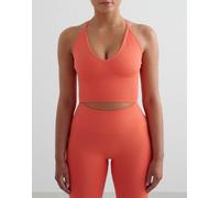 Aim'n - Tangerine - Brassière color mandarino modellante senza cuciture con incrocio sul retro-Arancione 38