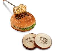 AIMOADO Ferro da Stiro Personalizzato per Legno e Pelle, Hamburger, Barbecue, Bistecca e Pane, Logo Personalizzato (2.5cm)
