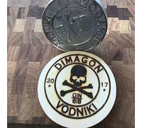 AIMOADO Logo aziendale personalizzato in ferro per marcatura del legno, timbro personalizzato per falegnami, timbro termico personalizzato (3,8 x 3,8 cm)