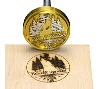 AIMOADO Timbro termico personalizzato in ferro per marcatura del legno, regalo per falegnami e artigiani in pelle (2,5 x 2,5 cm)