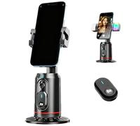 AimoStand - Built-in AI Camera Smart Auto-Tracking Phone Stand, Auto Face Tracking Phone Tripod, 360 Rotation, with Remote & Gesture Control, for Video Recording Streaming Vlogging (No light)