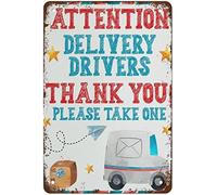 AimQurt Delivery Drivers Thank You Basket Sign Please Take One for Package Deliveries Targa in metallo da parete in ferro pittura per decorazione esterna per la casa accessori per porte della stanza