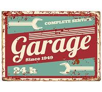 AimQurt Service Garage Classic Workshop Vintage Shed Tin Sign Metal Wall Art Iron Painting for Indoor Outdoor Home Decor Room Door Accessories Poster Gifts Cafes Bar Club Garage 14 x 8 ", stile-8