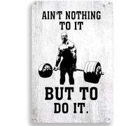 AimQurt Targa in metallo con scritta in lingua inglese "Ain't Nothing To It But To Do It", stile 1, stile 1