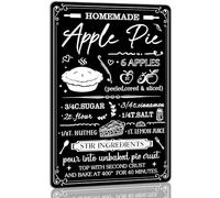 AimQurt Targa in metallo con torta di mele fatta in casa, per cucina, pub, autunno, pasticceria, pasticceria, decorazione da parete, poster per cucina, regali, bar, club, 14 x 20 cm, stile-2