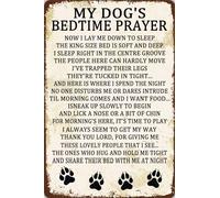 AimQurt Targa in metallo vintage con scritta in inglese "My Dog's Bedtime Prayer Be The Person Your Dog Thinks You Are ", per casa, soggiorno, camera da letto, giardino, bar, pub, decorazione da
