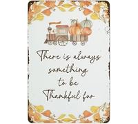 AimQurt Targa in metallo vintage con scritta in lingua inglese "There Is Always Something to Be Thankful", divertente cartello autunnale per la casa, bar, cucina, decorazione da parete, poster regalo