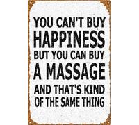 AimQurt You Can't Buy Happiness But You Can Buy a Massage Vintage Metal Signs Home Decorative Tin Sign for Home Restaurant Cafe Bar Man Cave 20,3 x 30,5 cm, stile-2