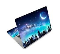 AIMSA Adesivo per computer portatile, 12 13 13,3 14 15 15,4 15,4 15,6 pollici Laptop Art Decal Protector Notebook Netbook PC 15,6 pollici copertura universale in vinile bosco, luna, cielo