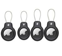 Aimtel 4 Pezzi AirTag Portachiavi compatibile con supporto Apple AirTag Custodia,Supporto AirTag Secure con cavo,Chiavi Zaini e Animale,IPX8 Impermeabile Custodia AirTag