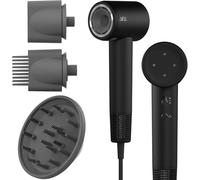 AINA Asciugacapelli con diffusore, pettine, ugello per donne, motore brushless, 160.000 RPM, Ionic Blow Dry High Speed Dryer (3A nero)