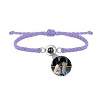 Aina Lighting Bracciale con Foto Personalizzata Bracciale con Proiezione di Foto a Cerchio Bracciale Ti Amo 100 Lingue Bracciale con Immagine Regolabile in 100 Lingue Regali per Donna Uomo