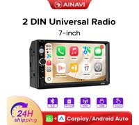 AINAVI 7 "2 DIN Universale Autoradio Touch Screen Wireless Carplay Android Auto Supporto SWC Auto Multimediale BT 5.0 Linux Autoaudio