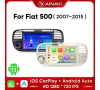 AINAVI Autoradio Per Fiat 500 Android 2007-2015 Wireless Carplay Android Auto Car Lettore Multimediale Autoaudio GPS HDMI 2 DIN