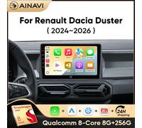 AINAVI Autoradio Per Renault Dacia Duster 2024 2025 2026 Wireless Carplay Android Auto 4G Lettore Multimediale Wifi BT Car Stereo Qualcomm 8 core 8G 256G Android 13 2K HDMI OUT 2 DIN