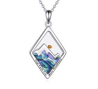 AINFQY Collana da donna in argento sterling 925, con grani di senape, la tua fede può muovere le montagne, collana di gioielli cristiani, 22mm, Argento sterling, Nessuna pietra preziosa