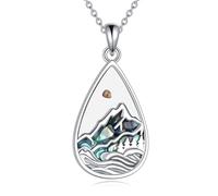 AINFQY Collana da donna in argento sterling 925, con grani di senape, la tua fede può muovere le montagne, collana di gioielli cristiani, 22mm, Argento sterling, Nessuna pietra preziosa