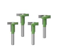 ainih 1-4 pezzi Set di frese for scanalature a T con gambo da 8 mm, fresa for scanalatura a bordo dritto, taglio for legno, maniglia for lavorazione del legno