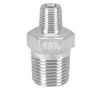 ainih 1/8 1/4 3/8 1/2 3/4 1" Filettatura maschio Nipplo esagonale Unione Raccordo for tubo in acciaio inossidabile 304 Acqua Olio Aria Adattatore filettato