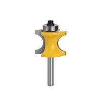 ainih 1 PC 6mm 6.35mm gambo smussato punta semicircolare fresa legno 2 flauto cuscinetto utensile for lavorazione del