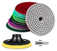 ainih 10/12 pezzi 3/4/5/6/7 pollici diamantati lucidatura pastiglie disco abrasivo asciutto/bagnato for levigatura granito quarzo piastrelle vetro utensili for molatura