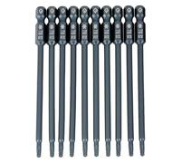 ainih 10 pezzi di punte for cacciavite magnetiche da 100 mm, gambo esagonale da 1/4" T10, kit di punte for cacciavite di sicurezza magnetiche, punte di sicurezza