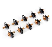 ainih 10pcs M5 Aluminium 5mm Fairing Bolts Fastener Clips Screw Metal Nuts and Parts Auto Motorcycle Scooter Car Accessories