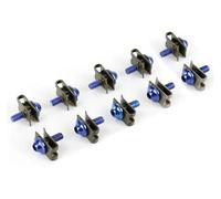 ainih 10pcs M5 Aluminium 5mm Fairing Bolts Fastener Clips Screw Metal Nuts and Parts Auto Motorcycle Scooter Car Accessories
