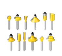 ainih 12 pezzi 1/4in 1/2in 6mm 8mm gambo router bit set utensili for la lavorazione del legno frese rifinitura dritto angolo perline punte