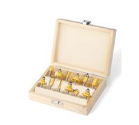 ainih 12 pezzi 1/4in 1/2in 6mm 8mm gambo router bit set utensili for la lavorazione del legno frese rifinitura dritto angolo perline punte