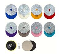 ainih 12 pezzi 4 pollici 100mm diamantati for lucidatura con 5/8" 11 pad di supporto bagnato/asciutto granito pietra for calcestruzzo marmo h.z