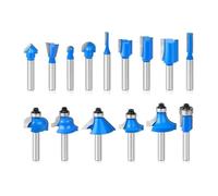ainih 15 pezzi 1/4in gambo fresa set rifilatura dritto perline tungsteno carburo taglio utensili for la lavorazione del legno