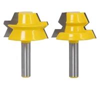 ainih 2 pezzi Router a mitra con bloccaggio 22,5 gradi Fresa for falegnameria colla - 12,7 mm 8 Gambo lavorazione del legno