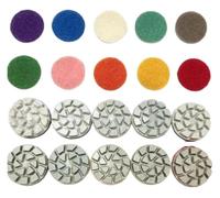 ainih 25mm Mini Diamanti Lucidatura Tamponi Marmo Granito Pietra Preziosa Mola Lucidatura Fine Flessibile Resina Disco Abrasivo Autoadesivo, 40pz