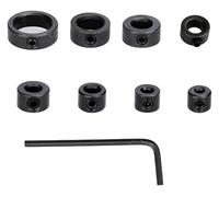 ainih 3-16mm Albero Trapano for Lavorazione del Legno Collari di Arresto di Profondità Posizionatore ad Anello Trapano for Legno Punta da Trapano con Chiave Esagonale Strumento for Punte