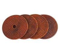 ainih 4 pezzi 5 pollici diamantati pastiglie lucidanti 125mm rame legame tampone lucidatura bagnato for granito marmo cemento disco abrasivo