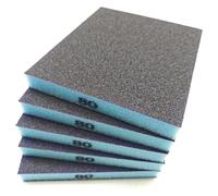 ainih 5/6 pezzi Spugna abrasiva Grana media fine Blocco abrasivo Spugne abrasive Carta vetrata for metallo Legno Vetro Lavabile e riutilizzabile
