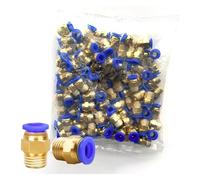ainih 50 pezzi Raccordo pneumatico for PC Raccordo aria Raccordo rapido Raccordi PC4-M5 PC4-01 PC6-01 PC6-02 1/8" 1/4" 3/8" 1/2" Filettatura maschio