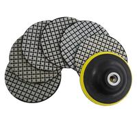 ainih 6 pezzi 4 pollici tampone lucidante a secco 100mm tampone lucidante diamantato flessibile nuovo design marmo granito pietra muro disco abrasivo 4 pollici