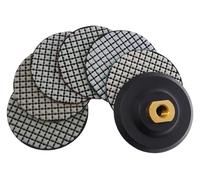 ainih 6 pezzi 4 pollici tampone lucidante a secco 100mm tampone lucidante diamantato flessibile nuovo design marmo granito pietra muro disco abrasivo 4 pollici
