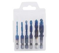 ainih 6 pezzi M3-M10 punte for trapano maschi for viti for acciaio rapido svasatore sbavatore set punta combinata metrica 1/4 in cambio esagonale